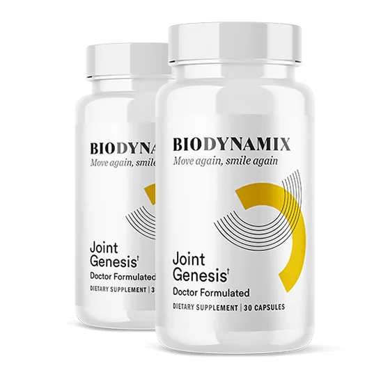 Two bottles of Joint Genesis capsules, the 60-day Starter package
